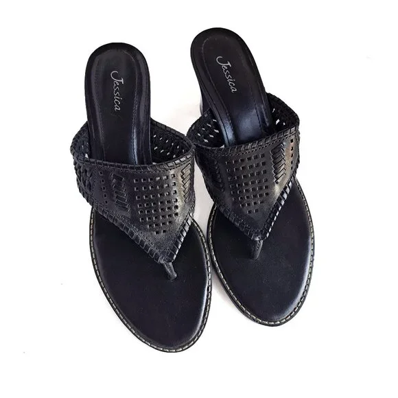 Leather High Heel Sandals New Condition. - Picture 2 of 5